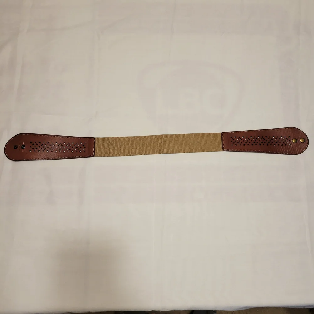 Fossil Brown Leather Strap with Cutout Design